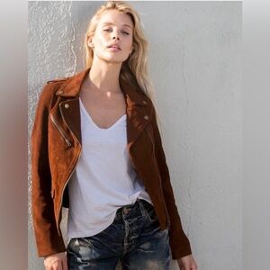HEROES MOTORCYCLES Jacket Suede "Nomade" Women NWT